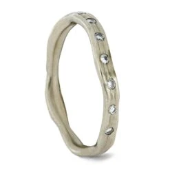 Unique Emerald Cut Engagement Ring & Wedding Band, Meteorite Bridal Set -Johan Jewelry Shop 4114 1 aa724f82 94f8 4aed a6c2 52bc5753a014