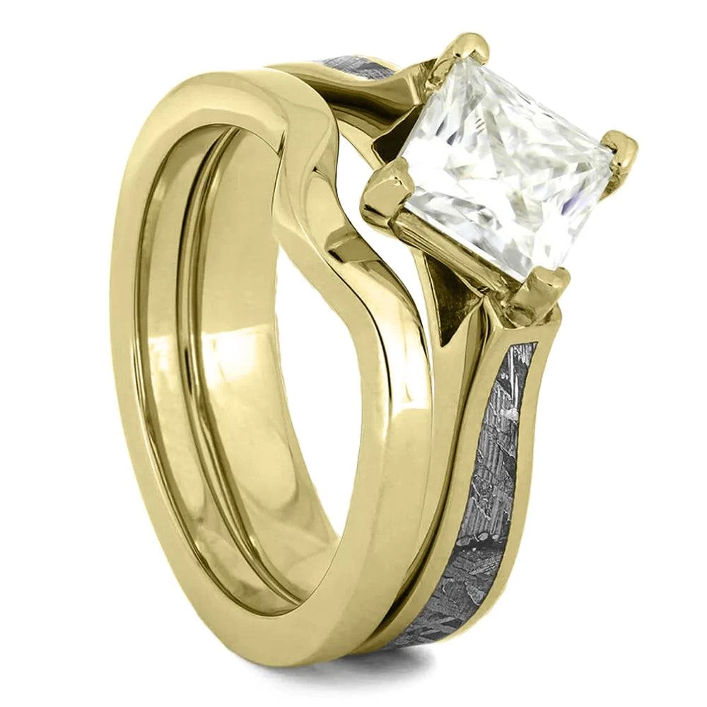 Coordinating Rings With Dinosaur Bone & Meteorite 5 Coordinating Rings With Dinosaur Bone & Meteorite - Image 3