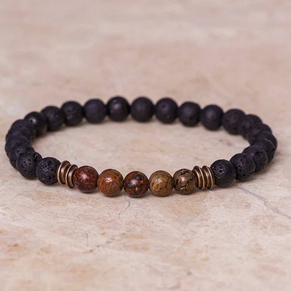 Penton Dinosaur Bone & Lava Bead Bracelet 8 Penton Dinosaur Bone & Lava Bead Bracelet - Image 6