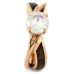 Moonstone Engagement Ring With Dinosaur Bone -Johan Jewelry Shop 4220 1 E