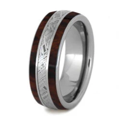 Ironwood And Meteorite Men's Wedding Band 12 Ironwood And Meteorite Men's Wedding Band -Johan Jewelry Shop 4246 Ironwood 3