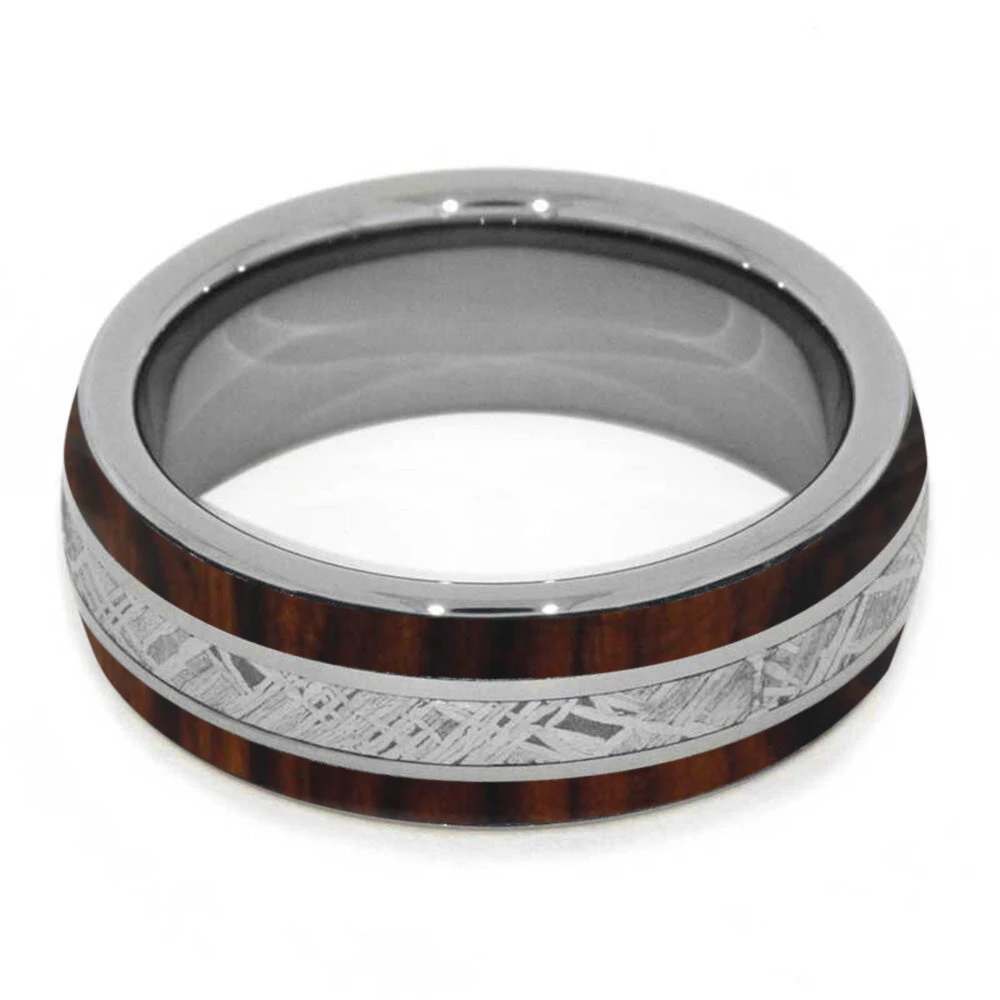 Ironwood And Meteorite Men's Wedding Band 7 Ironwood And Meteorite Men's Wedding Band - Image 5