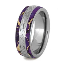 Lava Turquoise Ring With Meteorite And Polished Titanium 11 Lava Turquoise Ring With Meteorite And Polished Titanium -Johan Jewelry Shop 4252 Lava Turquoise 3