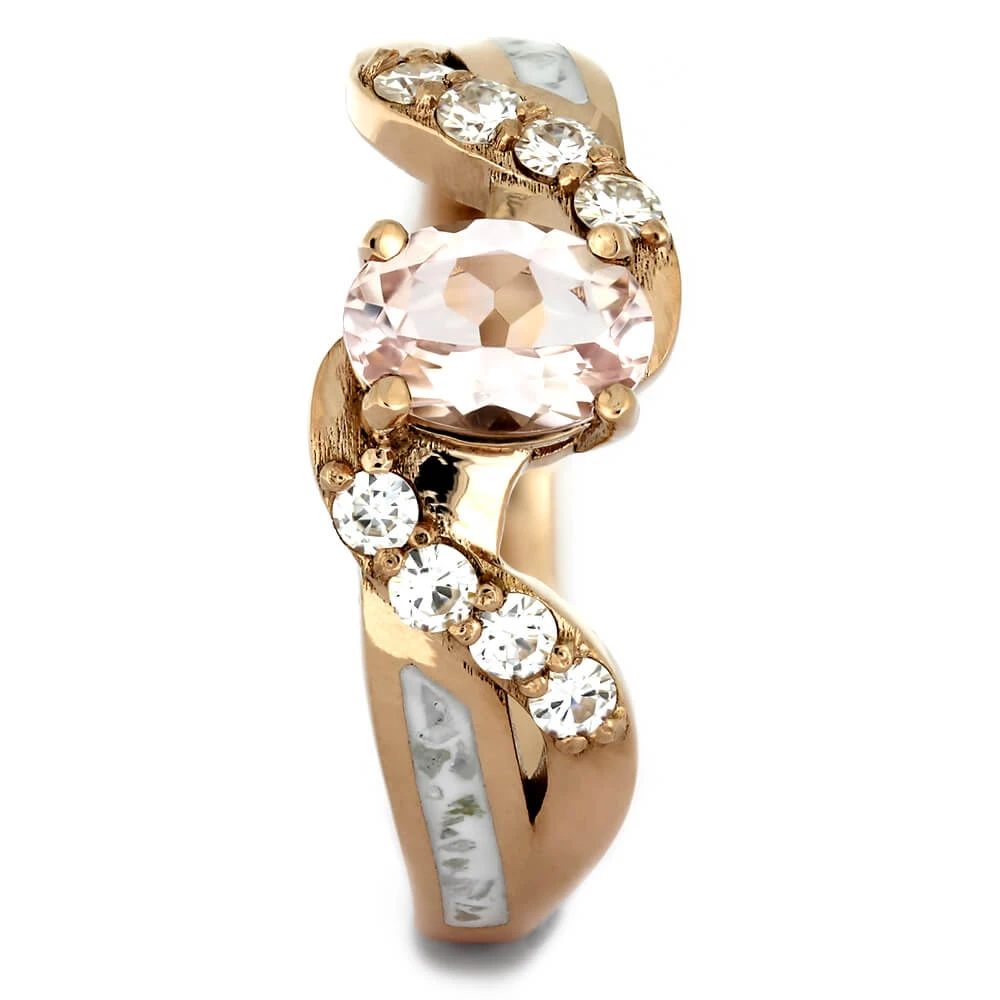 Unique Morganite Engagement Ring With Stardust 5 Unique Morganite Engagement Ring With Stardust - Image 3