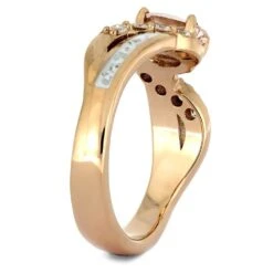 Unique Morganite Engagement Ring With Stardust 12 Unique Morganite Engagement Ring With Stardust -Johan Jewelry Shop 4279 2E