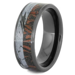 Red & Black Men's Wedding Band 11 Red & Black Men's Wedding Band -Johan Jewelry Shop 4301 2 E