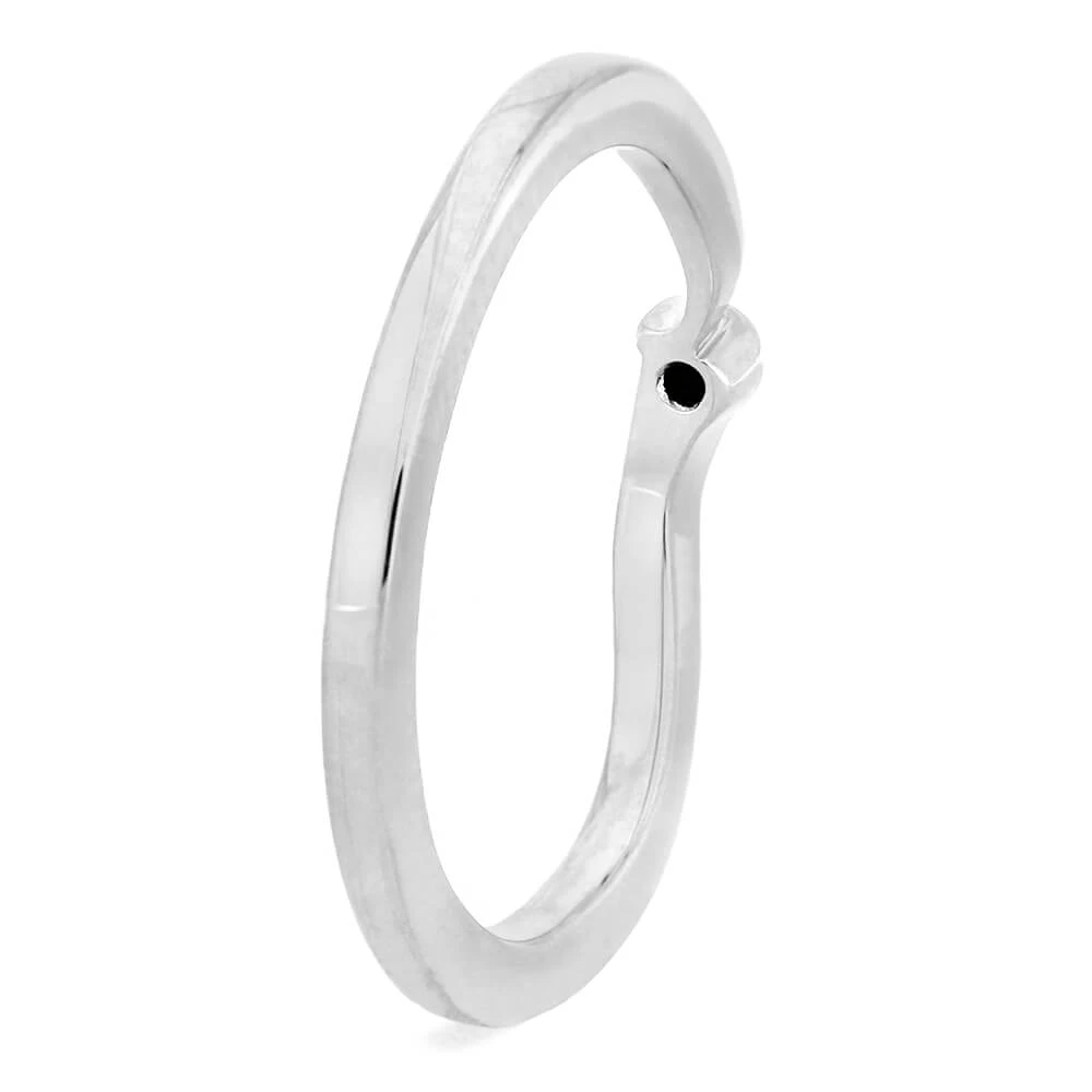 Custom Black Diamond Shadow Band In Sterling Silver 6 Custom Black Diamond Shadow Band In Sterling Silver - Image 4