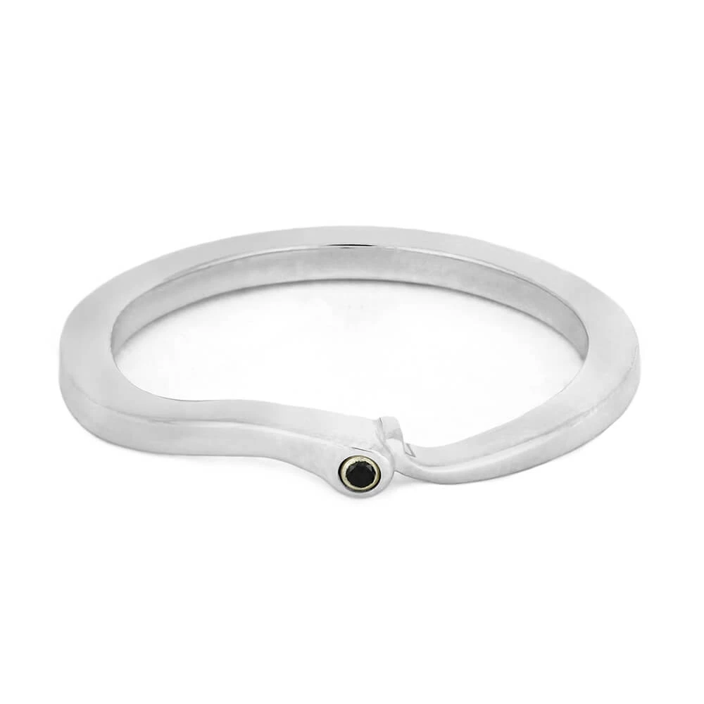 Custom Black Diamond Shadow Band In Sterling Silver 7 Custom Black Diamond Shadow Band In Sterling Silver - Image 5