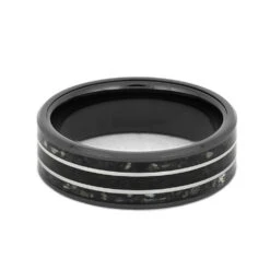 Memorial Cremation Ring With Dinosaur Bone -Johan Jewelry Shop 4374 3E