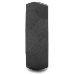 Faceted Men's Wedding Band With Green Box Elder Wood Sleeve 9 Faceted Men's Wedding Band With Green Box Elder Wood Sleeve -Johan Jewelry Shop 4410 1E