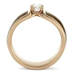 Antler Prong Engagement Ring With Rosewood Inlay -Johan Jewelry Shop 4452 3E