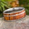 Cremation Memorial Ring With Honduran Rosewood 1 Cremation Memorial Ring With Honduran Rosewood -Johan Jewelry Shop 4455ArtEdge 1