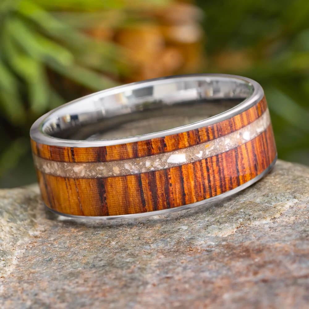 Cremation Memorial Ring With Honduran Rosewood 3 Cremation Memorial Ring With Honduran Rosewood