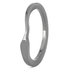 Titanium Shadow Band To Match Engagement Ring -Johan Jewelry Shop 4475 2E