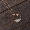 Meteorite Moonscape Necklace With Moissanite