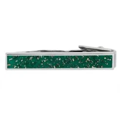 Green Stardust Cuff Links & Tie Clip Bundle -Johan Jewelry Shop 4504 GR 2 53c14739 861e 41fc b18c a994f9e30a1e