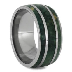His & Hers Wood Rings Set, Green Wedding Band Set 7 His & Hers Wood Rings Set, Green Wedding Band Set -Johan Jewelry Shop 4548new1