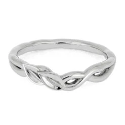 Platinum Wedding Band With Branch & Leaf Design 11 Platinum Wedding Band With Branch & Leaf Design -Johan Jewelry Shop 4563 3E