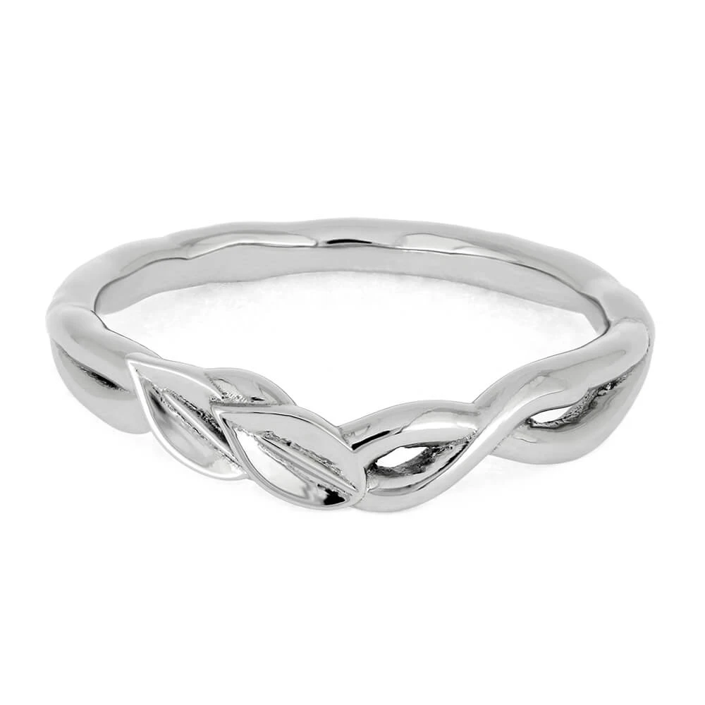 Platinum Wedding Band With Branch & Leaf Design 7 Platinum Wedding Band With Branch & Leaf Design - Image 5