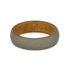 Sandblasted White Gold Ring, Wedding Band With Bamboo Wood Sleeve 12 Sandblasted White Gold Ring, Wedding Band With Bamboo Wood Sleeve -Johan Jewelry Shop 45e12b4e14ea00dc812392c4bf194a32