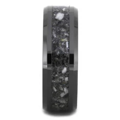 Black Memorial Ring With Beveled Edges 9 Black Memorial Ring With Beveled Edges -Johan Jewelry Shop 4605 1E