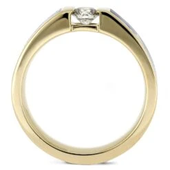 Unique Purple Ring With Solitaire Natural Diamond -Johan Jewelry Shop 4614 3E