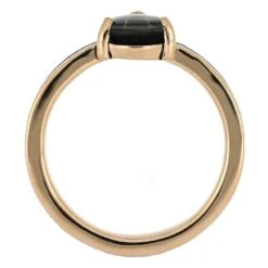 Meteorite Engagement Ring With Pear Cut Opal -Johan Jewelry Shop 4638 3E