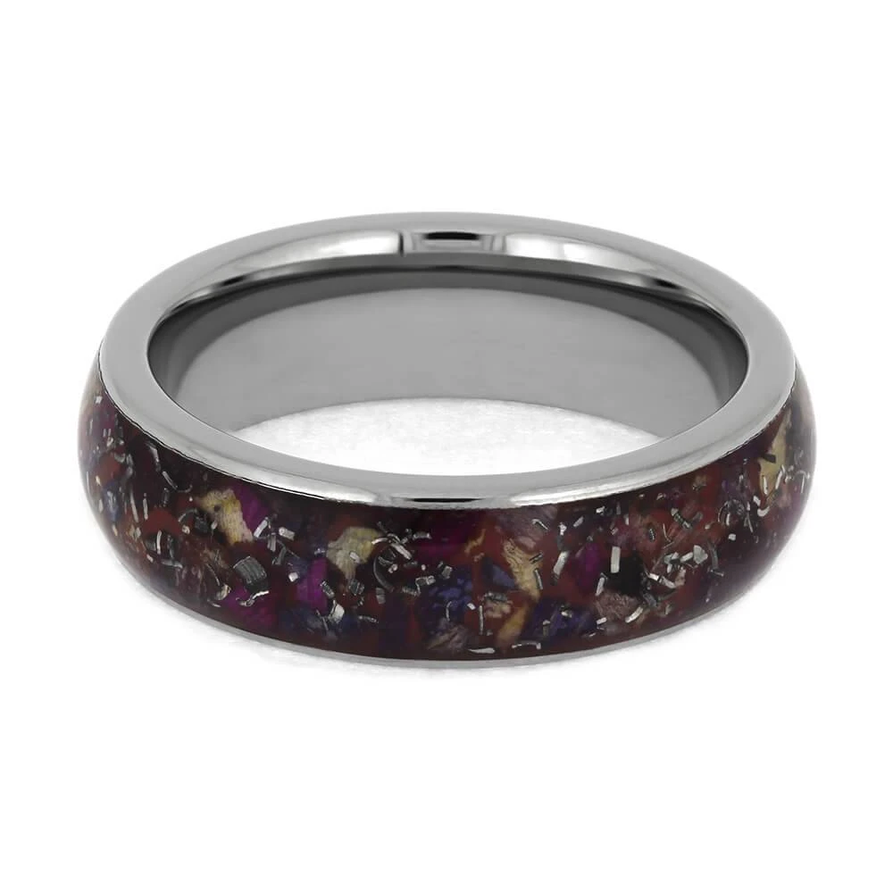 Women's Flower Petal Ring With Stardust 7 Women's Flower Petal Ring With Stardust - Image 5