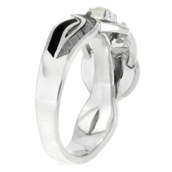 Triple Moonstone Engagement Ring With Meteorite And Dino 11 Triple Moonstone Engagement Ring With Meteorite And Dino -Johan Jewelry Shop 4668 2E