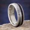 Meteorite & Blue Goldstone Wedding Band 2 Meteorite & Blue Goldstone Wedding Band -Johan Jewelry Shop 4682newwgart