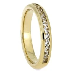 Women's Wedding Band With Sapphires Set In Gold