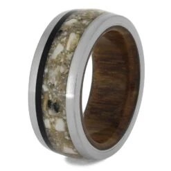 Memorial Ring With Ashes And Oak Wood Sleeve -Johan Jewelry Shop 4721 2E