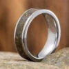 Tungsten & Genuine Fossilized Dinosaur Bone Wedding Band -Johan Jewelry Shop 4747 1Art2