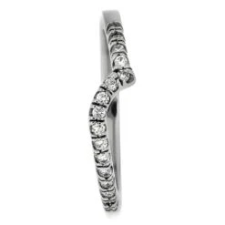 Platinum Half Eternity Wedding Band For Women, French Or Bead Setting 7 Platinum Half Eternity Wedding Band For Women, French Or Bead Setting -Johan Jewelry Shop 4768 1E