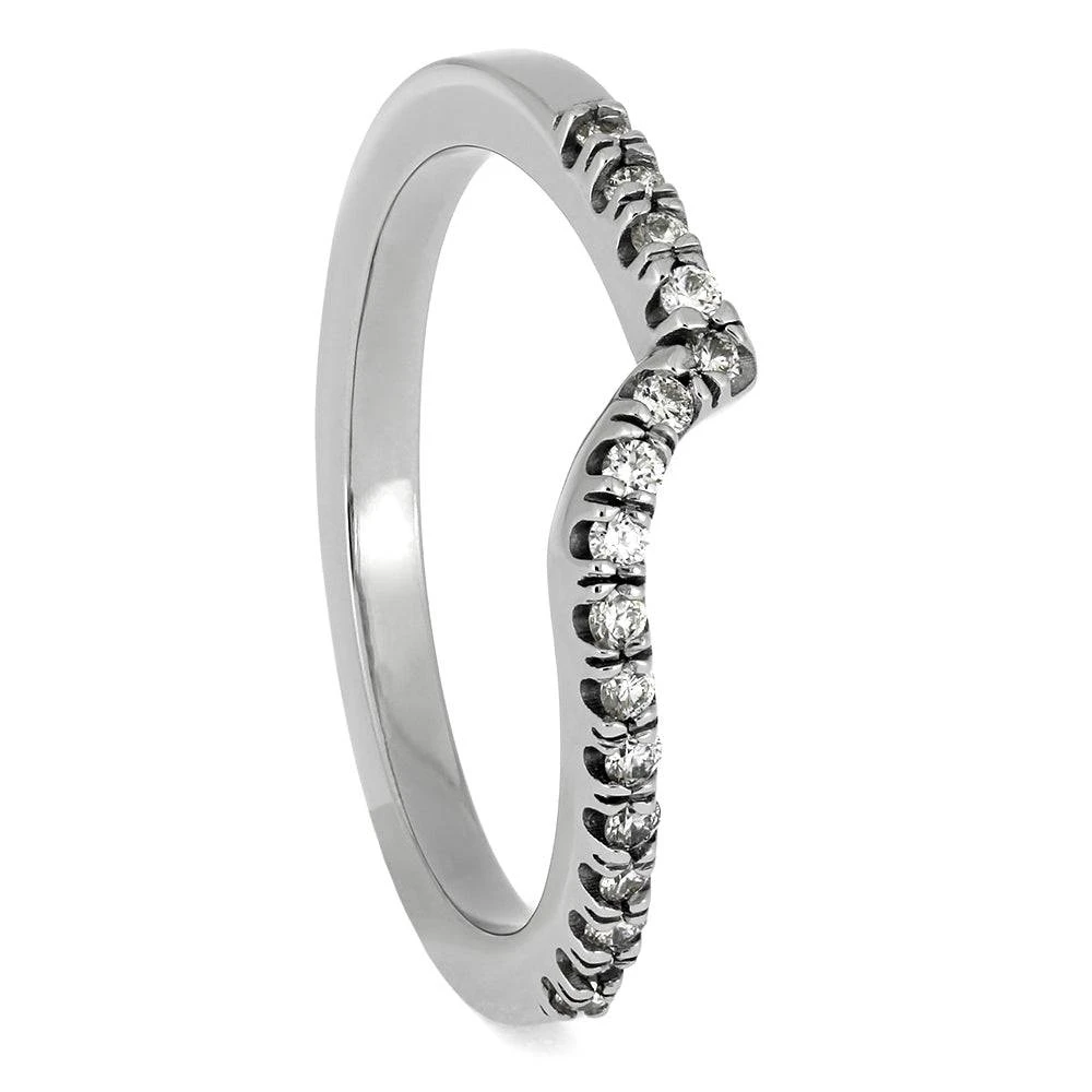 Platinum Half Eternity Wedding Band For Women, French Or Bead Setting 4 Platinum Half Eternity Wedding Band For Women, French Or Bead Setting - Image 2