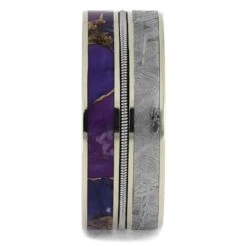 Guitar String Ring With Meteorite & Lava Turquoise -Johan Jewelry Shop 4774 1E