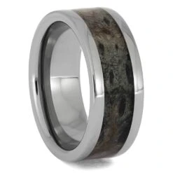 Men's Wedding Band With Snake Shed Inlay 6 Men's Wedding Band With Snake Shed Inlay -Johan Jewelry Shop 4788E