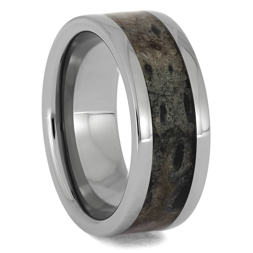 Men's Wedding Band With Snake Shed Inlay 4 Men's Wedding Band With Snake Shed Inlay - Image 2