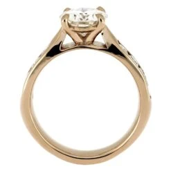 Unique Engagement Ring With Channel Set Moissanites -Johan Jewelry Shop 4805 3E