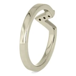 Sharp Angled Custom Women's Wedding Band With Gemstones 9 Sharp Angled Custom Women's Wedding Band With Gemstones -Johan Jewelry Shop 4913 2E