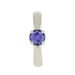 Solitaire Tanzanite Engagement Ring With Diamond Accents -Johan Jewelry Shop 49463926d7ed1be92684fe529cf41e62