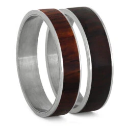 Cocobolo Wood Inlay Components For Modular Rings