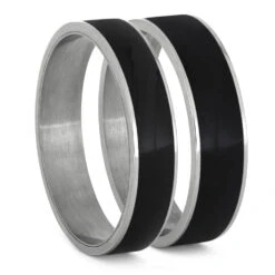 Ebony Wood Inlay Components For Modular Rings