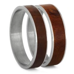 Ironwood Burl Wood Inlay Components For Modular Rings