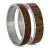 Mesquite Wood Inlay Components For Modular Rings -Johan Jewelry Shop 4MM Mesquite Double