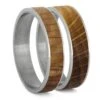Oak Wood Inlay Components For Modular Rings 1 Oak Wood Inlay Components For Modular Rings -Johan Jewelry Shop 4MM Oak 1st Gen Double