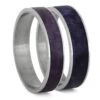 Purple Box Elder Burl Wood Inlay Components For Modular Rings -Johan Jewelry Shop 4MM Purple Box Elder Double