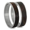 Exotic Sindora Wood Inlay Components For Modular Rings -Johan Jewelry Shop 4MM Sindora Double