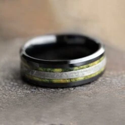 Black Ceramic Ring With Meteorite & Wood Inlays 15 Black Ceramic Ring With Meteorite & Wood Inlays -Johan Jewelry Shop 4d88bfbf41fd85d58dc3f7cdf976d5a7