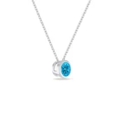 4 Mm Bezel Set Birthstone Pendant Or Necklace 13 4 Mm Bezel Set Birthstone Pendant Or Necklace -Johan Jewelry Shop 4mmwg2